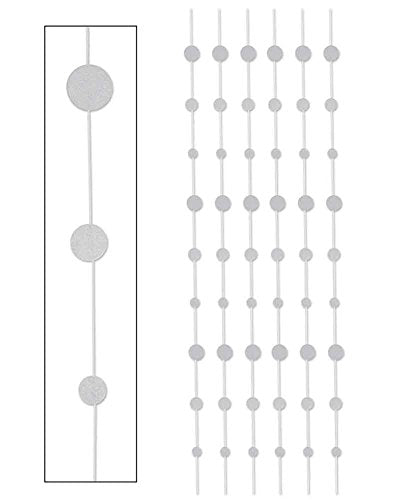 Beistle Glittered Silver Dot String Drapes- 6 pcs.