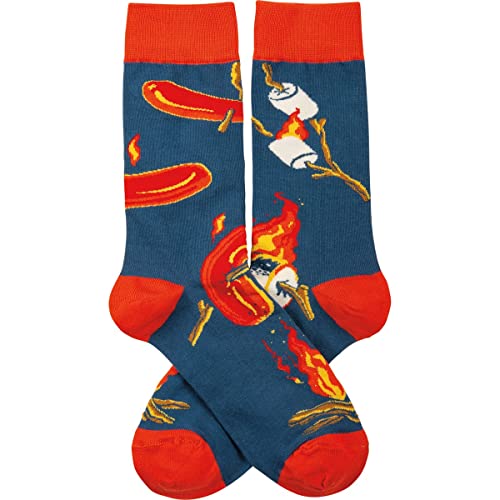 Primitives by Kathy 113064 Hot Dogs and Marshmallows Socks, Muticolor