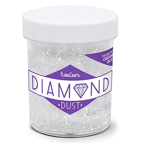 FloraCraft Diamond Dust Glitter Plastic Jar, 6-Ounce
