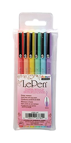 Marvy Uchida 4300-6P Le Pastel Pen Set, Multicolor