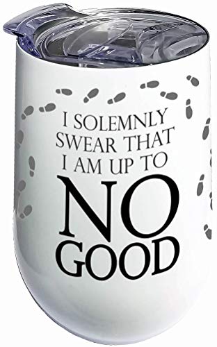 Spoontiques 16948 Mischief Managed Stainless Tumbler, One Size, White