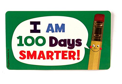 Hygloss Products Good Behavior Stickers I Am 100 Smarter-Incentive for Students and Kids-100th Day of School Prize-3.5 x 2 Inches-25 Per Pack, 25