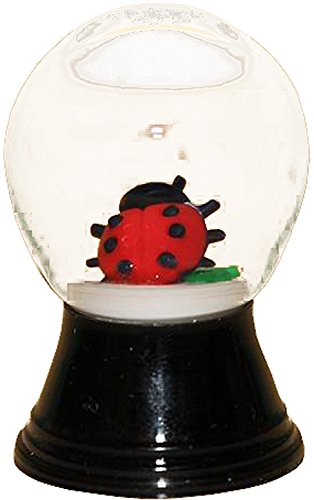 Alexander Taron Importer PR1160 Perzy Snowglobe, Mini Ladybug-1.5" H W x 1" D, 1.5" x 1" x 1", White