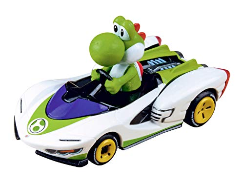 Carrera 64183 Mario Kart P-Wing Yoshi 1:43 Scale Analog Slot Car Racing Vehicle for Carrera GO!!! Slot Car Toy Race Track Sets