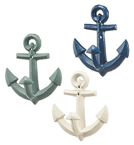 Ganz Midwest 3 Cast Iron Anchor Wall Hooks