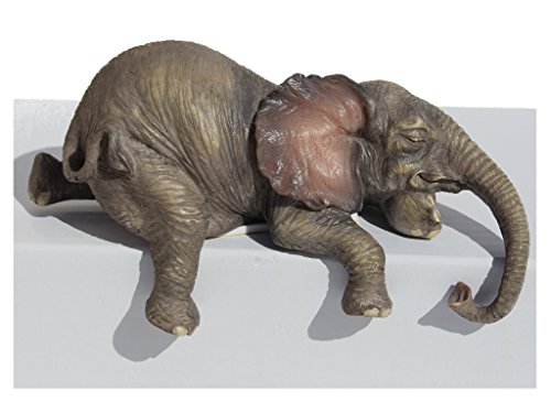 Unicorn Studio Baby Elephant Laying Down Lounging Shelf Sitter 4" L Figurine