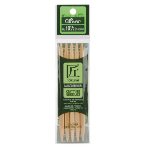 Clover Bamboo Double Point Knitting Needles, 5-Pack