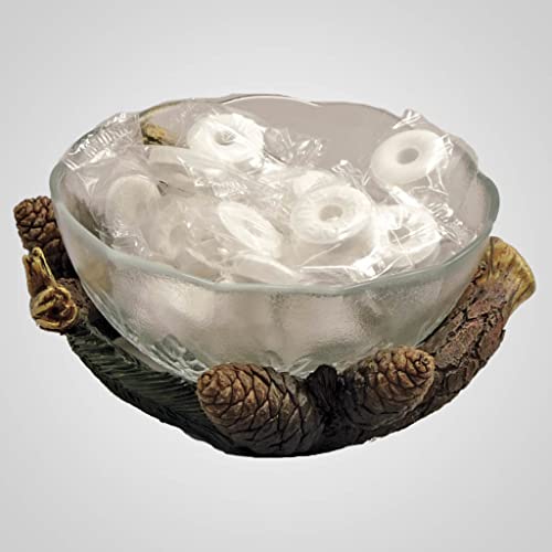 Lipco Poly Stone Glass Bowl and Pinecone Holder, 6.25-inch Length, Kitchen Accessories