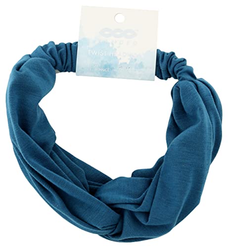 Banded Blue Twist Jersey Knit Headwrap, 1 EA