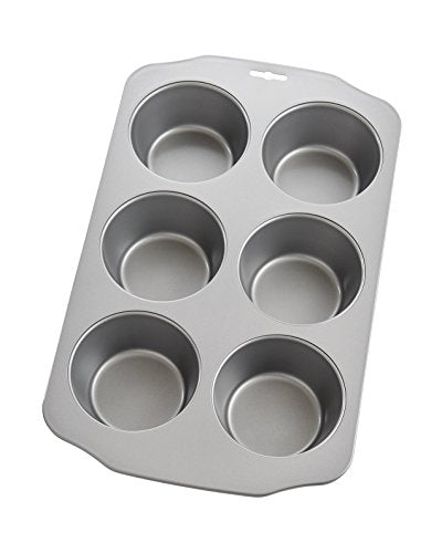 HIC Mrs. Anderson√Å√≠Œ©√Å¬¥√ñ√Å√≠Œ©s Baking Nonstick 6-Cup Jumbo Muffin Pan, Carbon Steel with Quick-Release Non-Stick Coating, PFOA Free, 13-Inches x 8.75-Inches