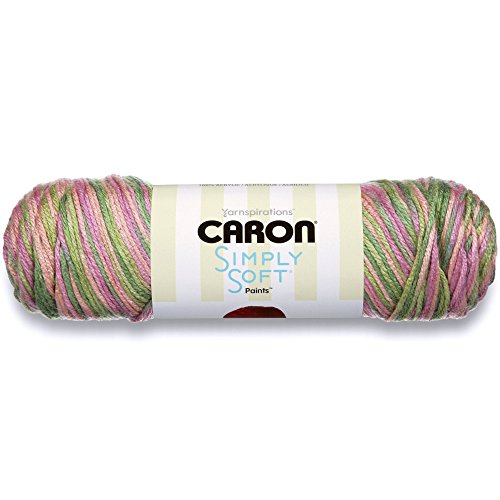 Spinrite Yarns (CA) Caron Simply Soft Paints Yarn (4) Medium Worsted Gauge 100% Acrylic - 5 oz - Paints Rose Garden - Machine Wash & Dry