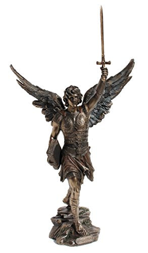 Unicorn Studio "Friend of God" Archangel Saint St Raguel with Sword 16 1/2 Inch Bronze Resin Statue Figurine