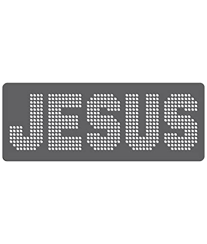 Rhinestone Genie Jesus 3" Letters Magnetic Rhinestone Template, Black