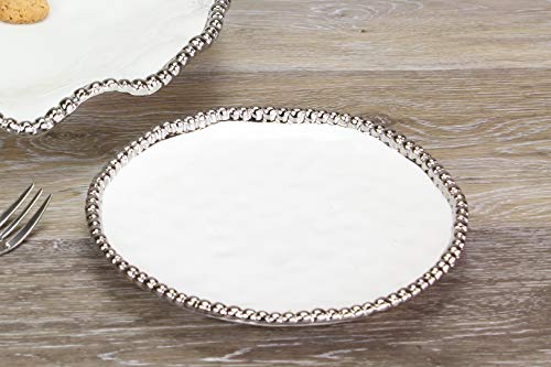 Pampa Bay Porcelain Round Dessert/Appetizer Plate, White