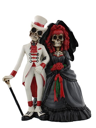 Pacific Trading Skeleton Dod Gothic Wedding Couple Figurine Decoration Collectible