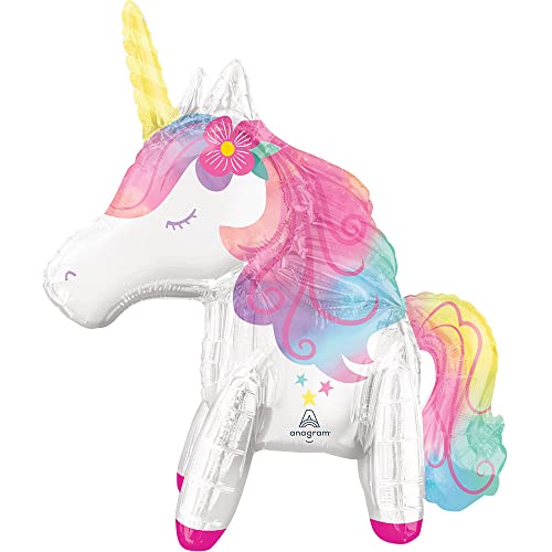 Amscan 4308330 Enchanted Unicorn Air-Filled Sitter Balloon