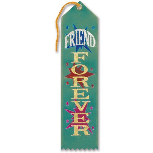 Beistle"Friend Forever" Ribbon Award, Multicolor - 1pc