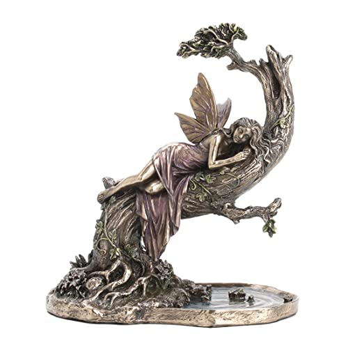 Unicorn Studio Veronese Design 6 1/2" Siesta Fairy Cold Cast Resin Antique Bronze Finish Statue