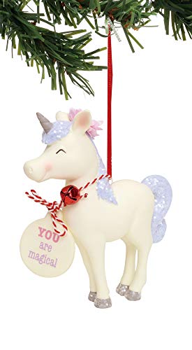 Department 56 Snowpinions Standing Unicorn, 2a Bisque Porcelain, 4 Hanging Ornament, 4 Inches, Multicolor