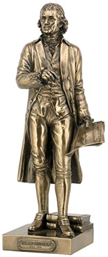 Unicorn Studio 10.38 Inch Thomas Jefferson Cold Cast Statue Figurine, Bronze Color