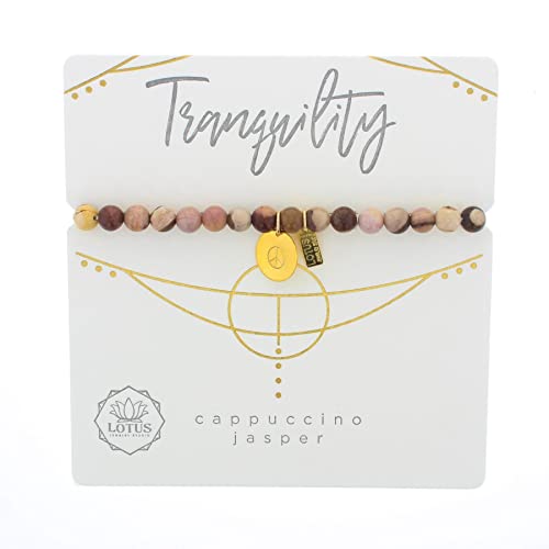 Lotus Jewelry Studio Ethos Bracelets with Sentiment Card (Cappuccino Jasper, Tranquility)