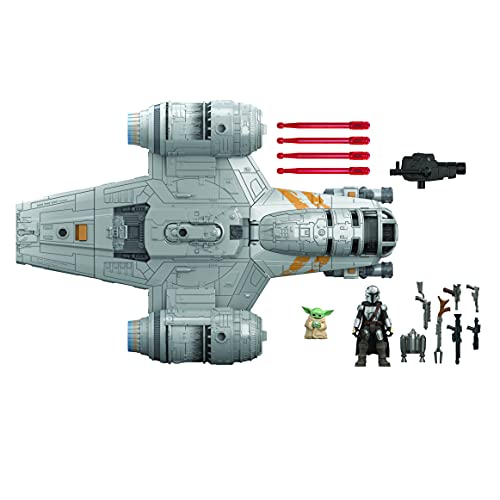 Hasbro Star Wars Mission Fleet The Mandalorian The Child Razor Crest Outer Rim Run Deluxe Vehicle with 2.5-Inch-Scale Figure, for Kids Ages 4 and Up