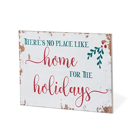 Park Hill Collection XWA20034 No Place Like Home for the Holidays Wooden Plaque, 18-inch Length