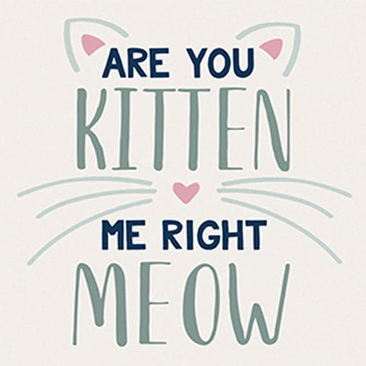 Carson Home Kitten Meow House Coaster, 4-inch Square, Set of 4