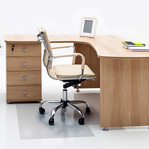 Floortex Advantagemat PVC Chair Mat for Hard Floors, 48" x 36", Rectangular with Lip, Clear (FR129020LV)