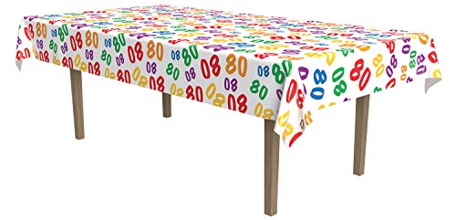 Beistle Multicolor 80" Stamp All Over Holiday Tablecover