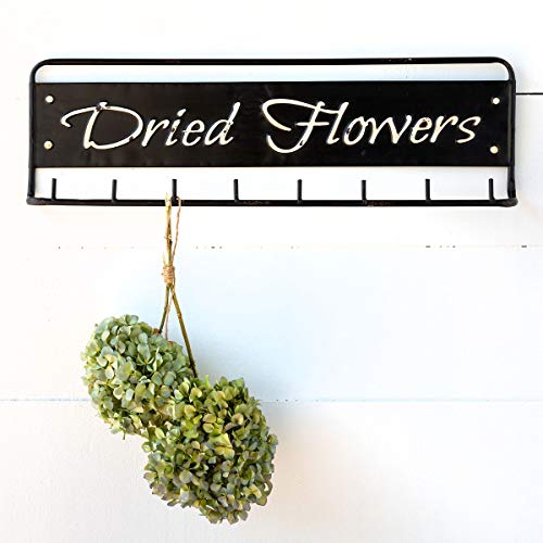 Park Hill Collection EWA00967 Dried Flowers Metal Hanging Rack, 23-inch Length, Black