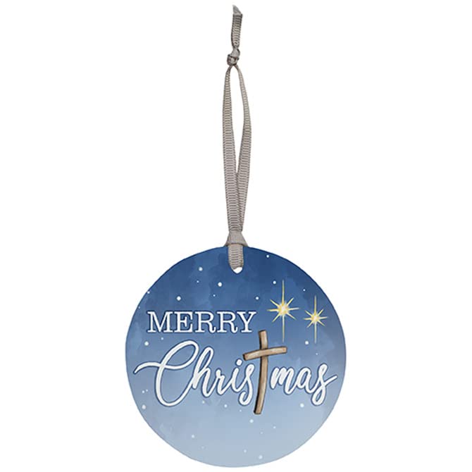 Carson Home Accents Merry Christmas Hanging Ornament, 3.5-inch Diameter