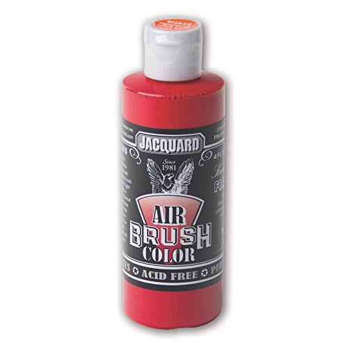 Sneaker Series Airbrush Color by Jacquard, Artist-grade Fluid Acrylic Paint, Use on Multiple Surfaces, 4 Fluid Ounces, Fire Red
