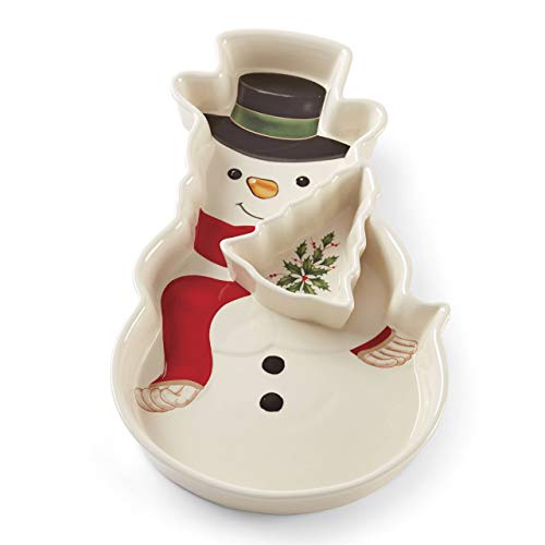 Lenox 886863 Holiday Snowman Chip & Dip