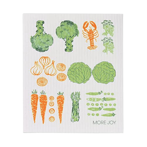North Ridge Marketing More Joy - Eco-Friendly Swedish Dishcloths, Pack of 2 Food Theme¬†(Vegetables)