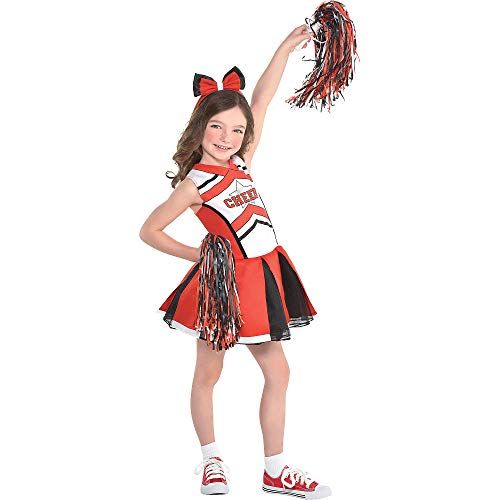 Amscan Suit Yourself Cheerleader Halloween Costume for Girls, Small, with Accessories
