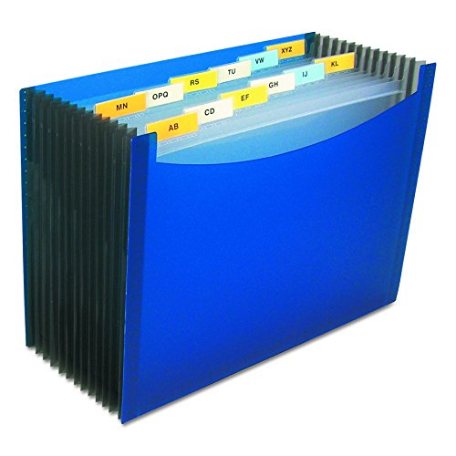 C-Line 13-Pocket Stand-Up Expanding File, 9" Expansion, Letter Size, Blue (48235)