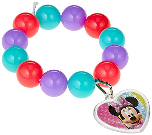 Amscan Disney Minnie Mouse Bead Bracelet Birthday Party Accessory Favour and Prize Giveaway (1 Piece), Multi Color, 1 3/4".