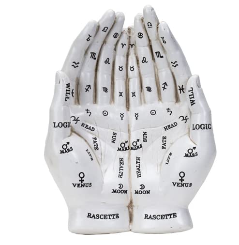 Pacific Trading Giftware Symbolic Palmistry Cupped Hands White Standing Figurine 8.78√ì Tall