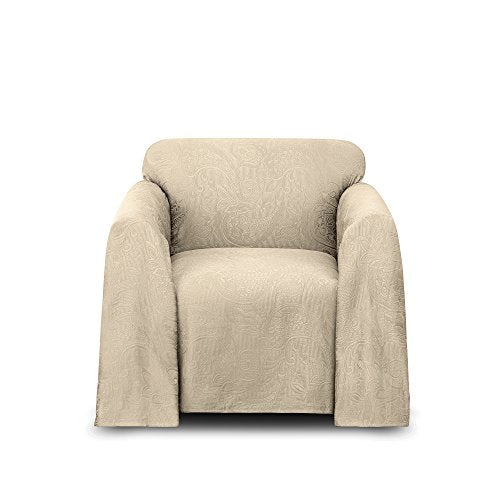 Belle Maison Stylemaster Alexandria Furniture Throw, Chair, Beige