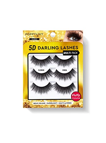 Absolute New York Poppy & Ivy 5D Darling Lashes - 3 Pairs (Cinda)
