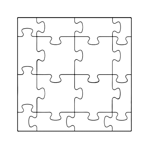 Hygloss Products Blank Community Puzzle - Junior Size - Fun Group Activity - Great for Parties, Weddings, Classroom, Office & More - 12‚Äù x 12‚Äù- 4 Center Pieces - 12 Border Pieces - 1 Set