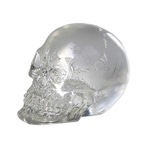 Pacific Trading Giftware 12 Clear Crystal Like Mini Skulls Figurines Busts.Cute! 1 Dozen! Halloween Decor Collectible Figurine.