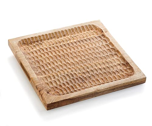 Giftcraft 094583 Large Decorative Tray, 12-inch Length, Wood