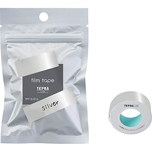 KING JIM Tepra Lite Film Tape, Tape Width 0.59‚Äù from KINGJIM (Silver)