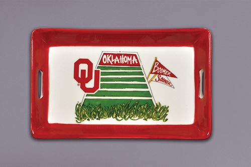 Magnolia Lane Ceramic Collegiate Handled Mini Tray (Oklahoma)