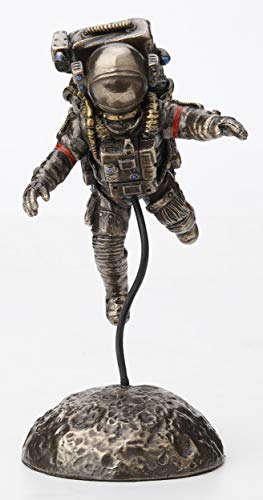 Unicorn Studio Veronese Design 6 1/8 Inch Zero G Astronaut Moon Landing Space Walk Cold Cast Resin Bronze Finish Statue Home Decor