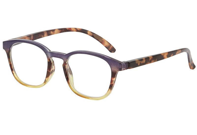 I Heart Eyewear Benson Reading Glasses, Tort, Yellow and Brown, 2.75