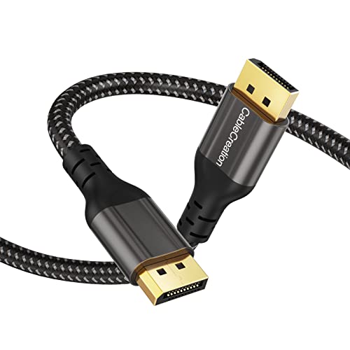 CableCreation 8K DisplayPort Cable 1.4, 10FT DP Cable (8K@60Hz, 4K@144Hz, 1080P@240Hz) HBR3 Support 32.4Gbps, HDCP 2.2, HDR10 FreeSync G-Sync for PC, Laptop to TV, Gaming Monitor and Graphics