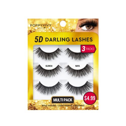 Absolute New York Poppy & Ivy 5D Darling Lashes - 3 Pairs (NAYA)